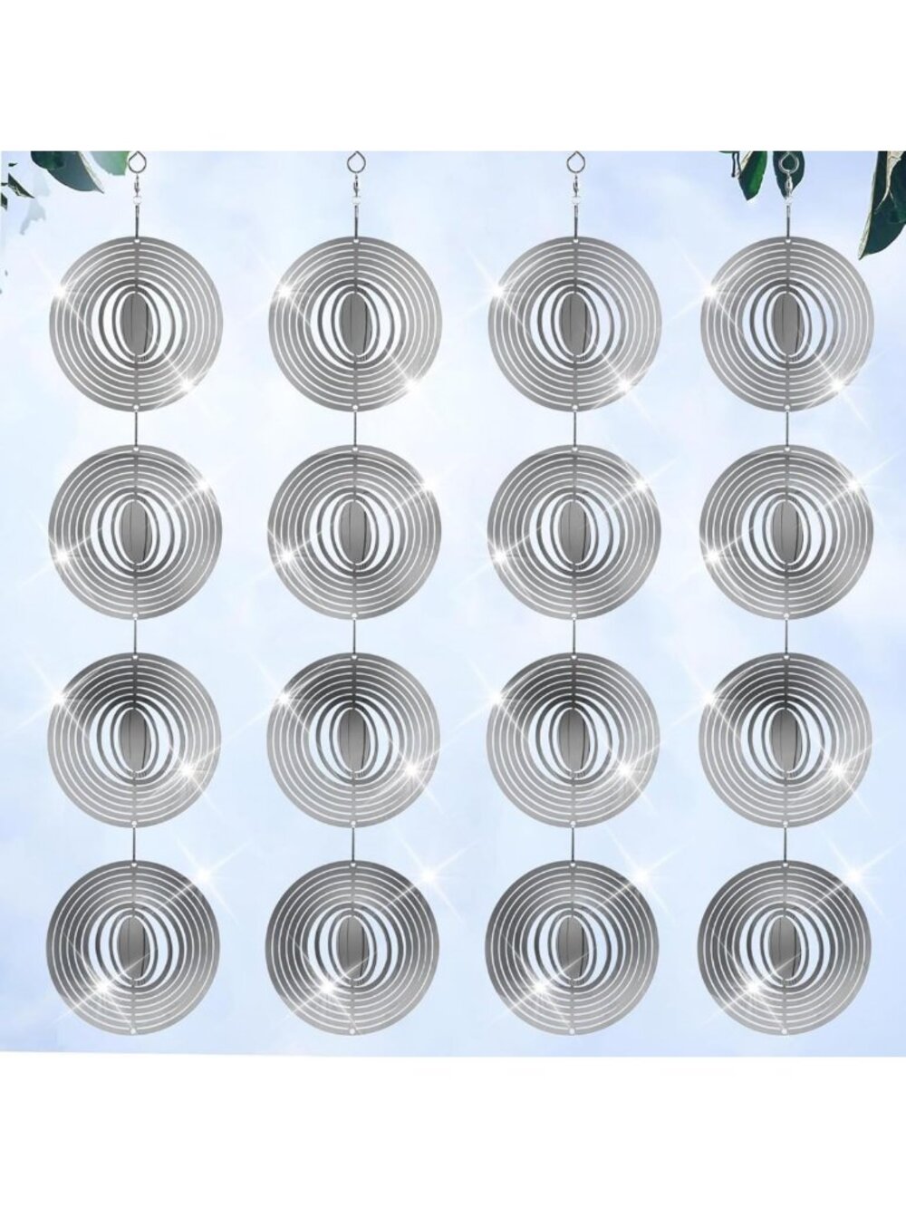 Reflective 3D Bird Deterrents for Patio & Yard - Wind Spinner Scare Devices